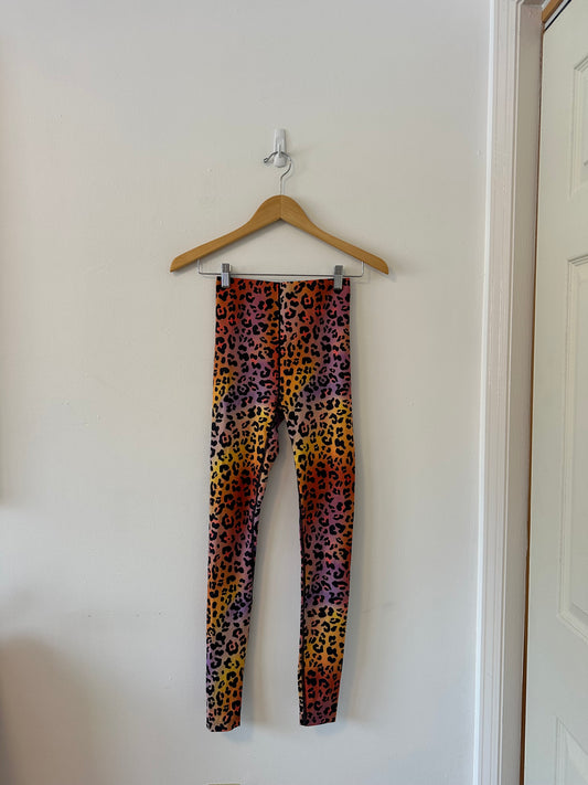 NWT Savage X Fenty Rainbow Leopard Print Hotline High Waist Leggings