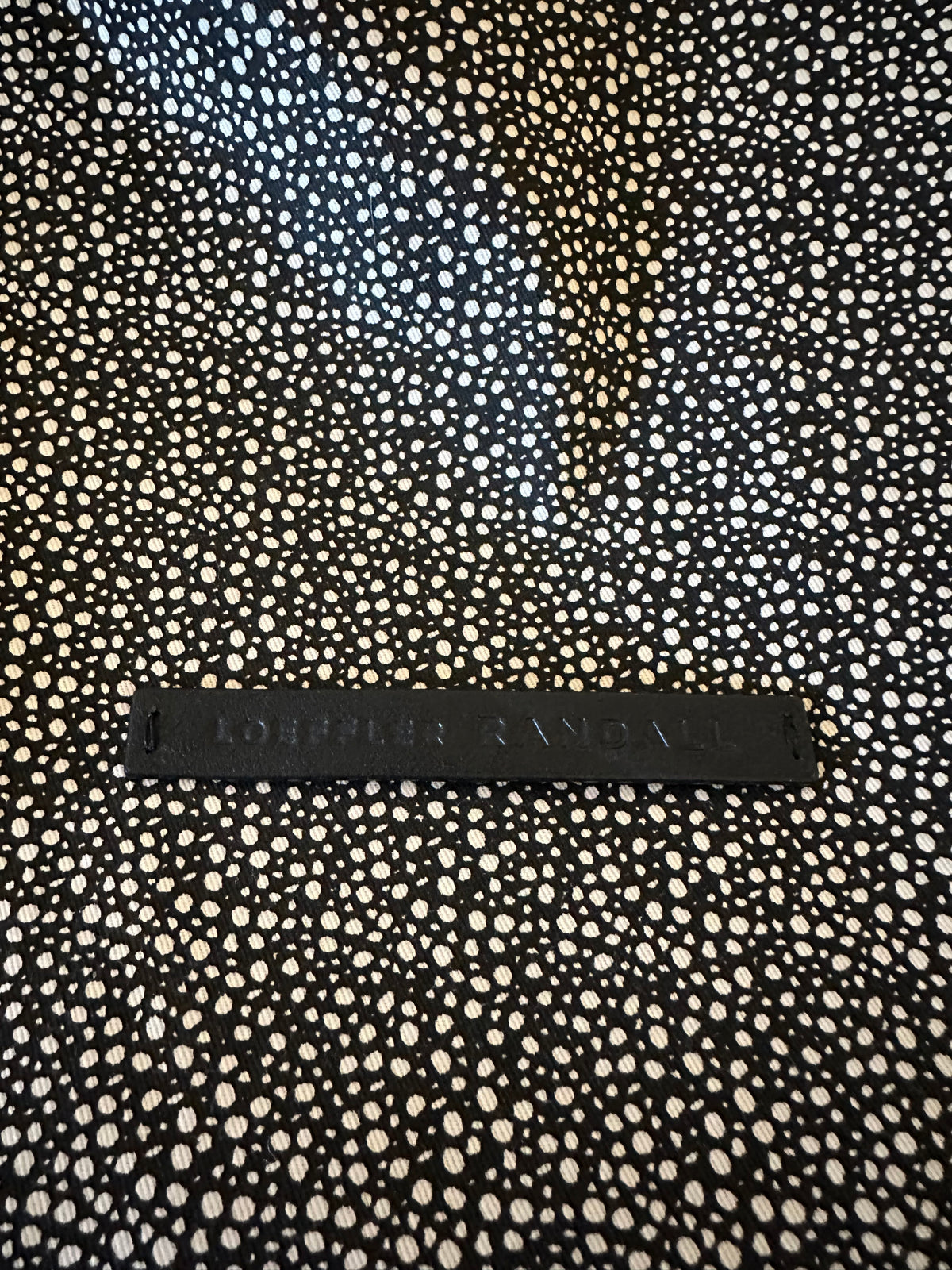 Loeffler Randall Black Pebbled Leather East West Studded Work Tote Bag