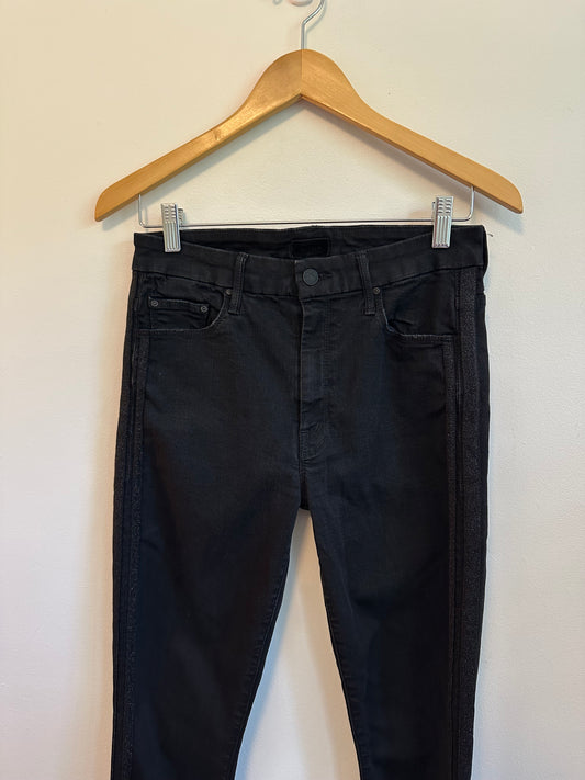Mother High Waist Looker Ankle Fray in Guilty Party | Size 28