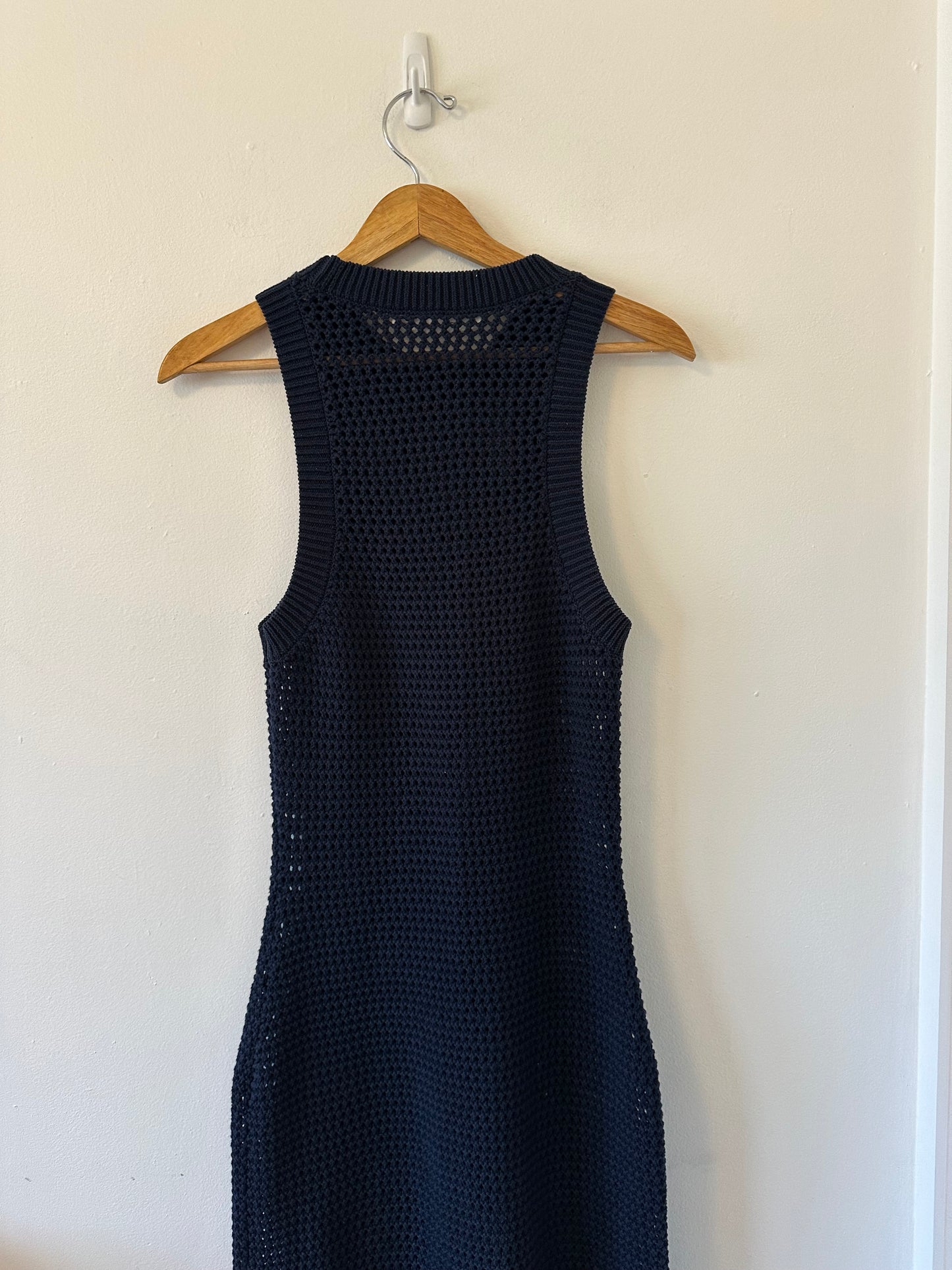 Susana Monaco Netting Racer Tank Dress with 2 Piece in Navy | Size Large