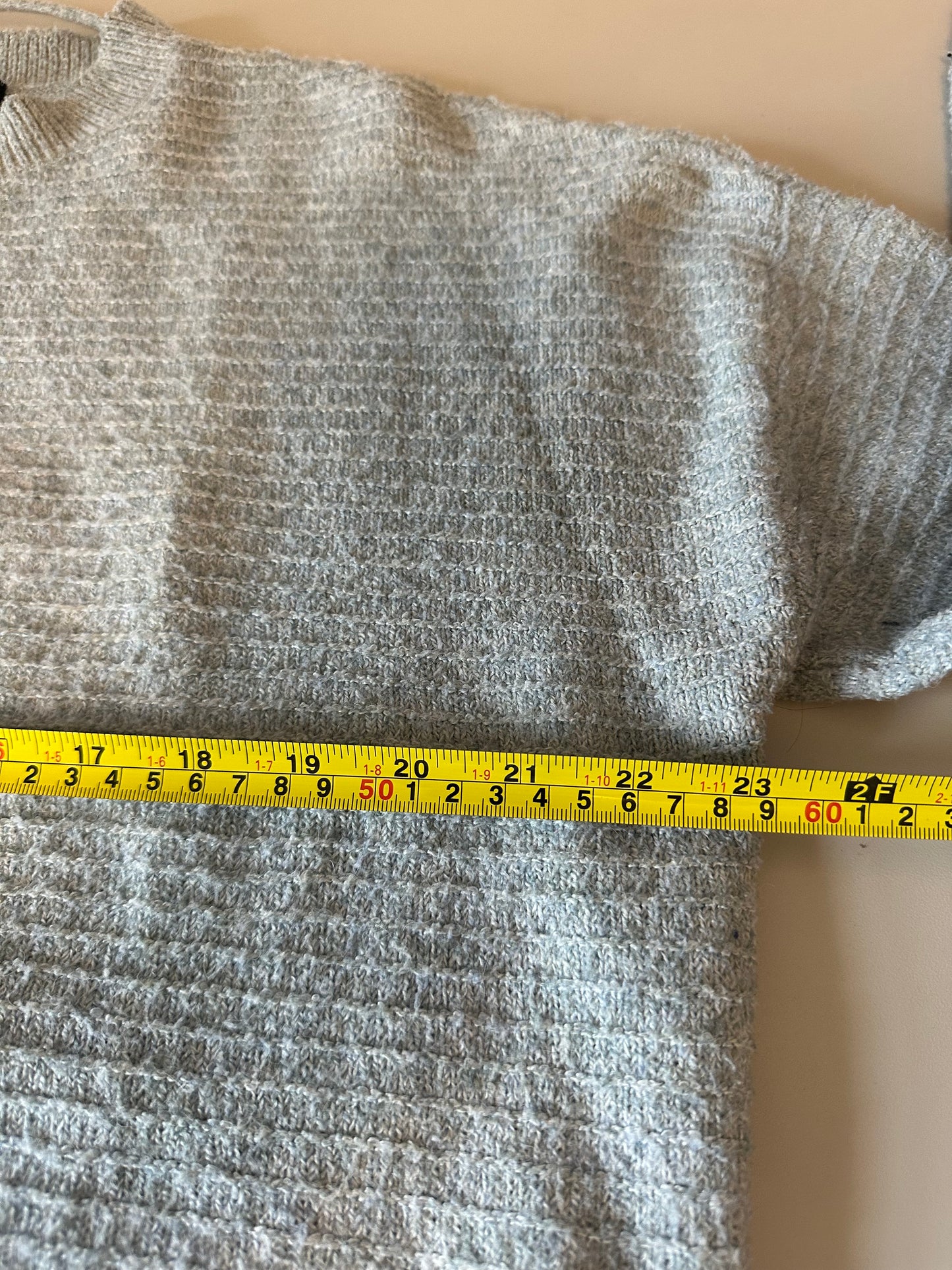 Vero Moda Textured Knit Crew Neck Drop Shoulder Sweater | Size Large