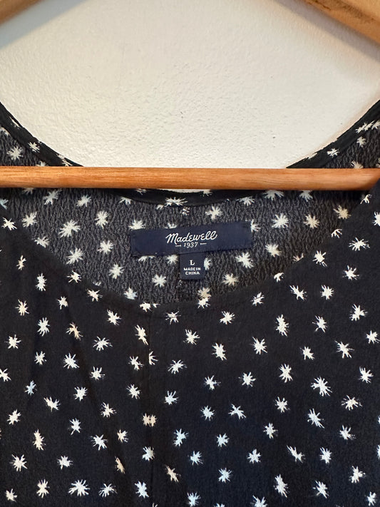 Madewell Starburst Star Print Sleeveless Tank Top | Size Large