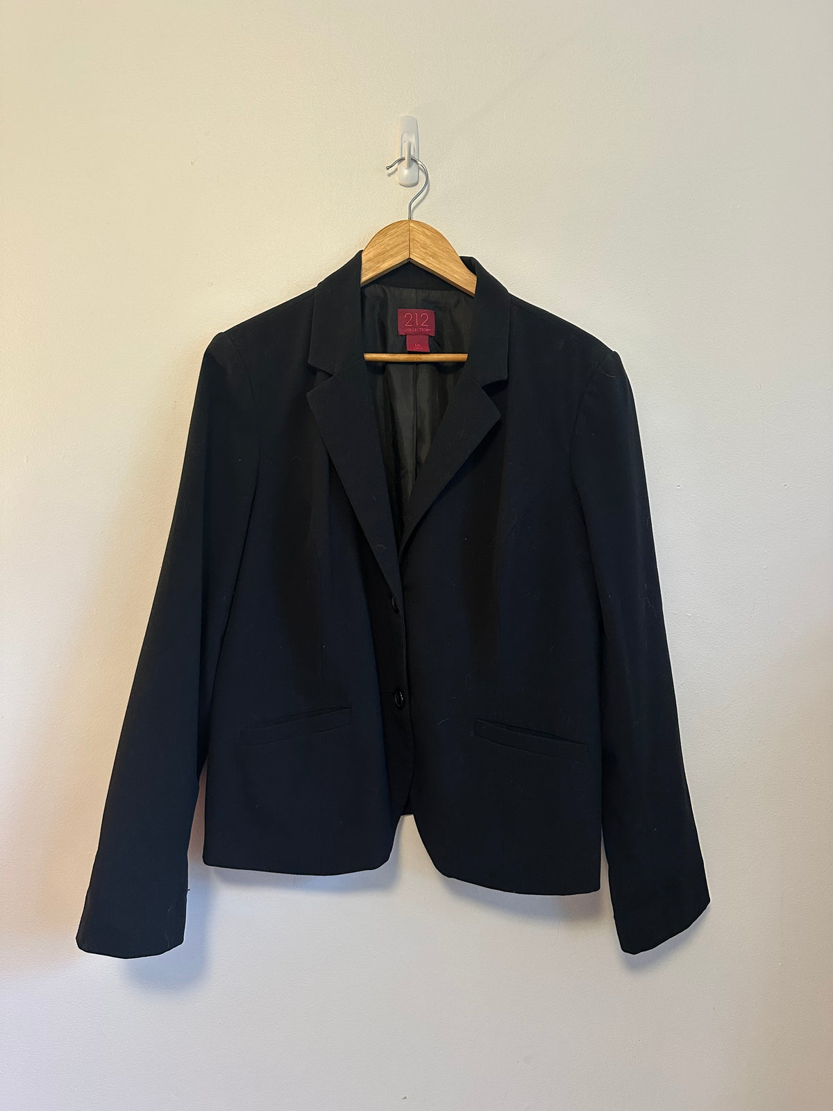 212 Collection Black Two Button Professional Blazer Jacket | Size 18