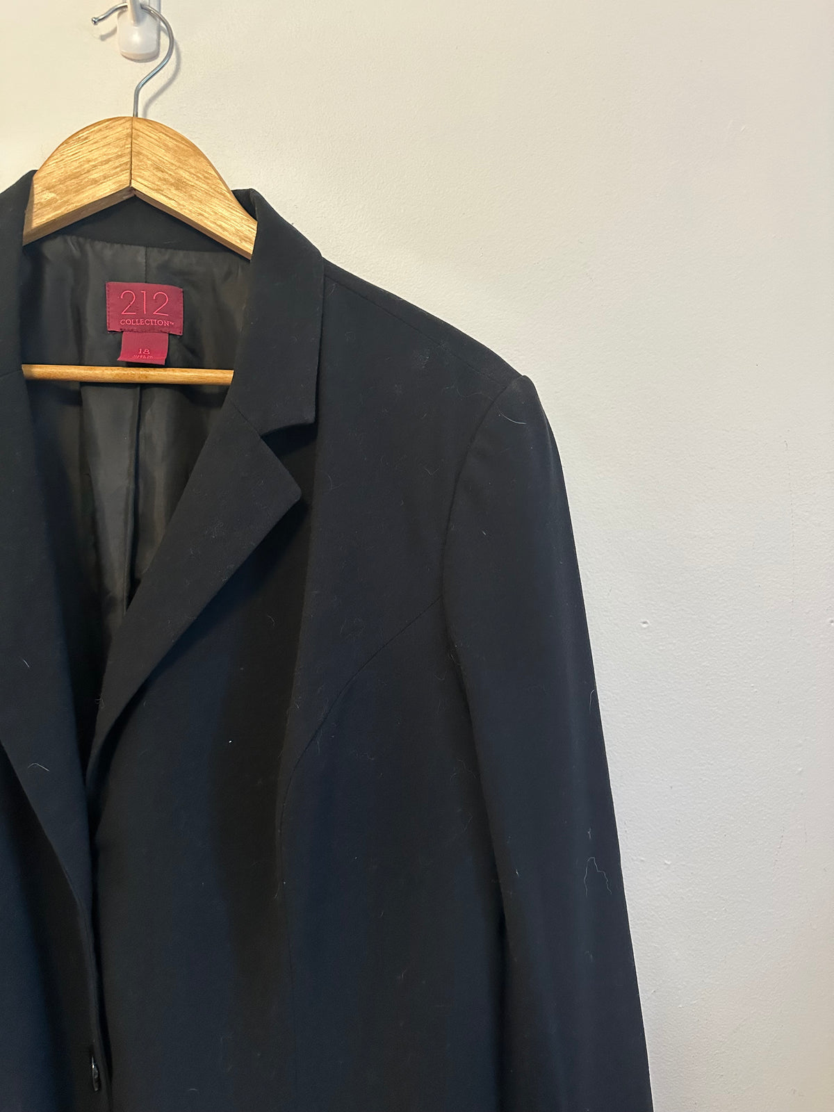 212 Collection Black Two Button Professional Blazer Jacket | Size 18