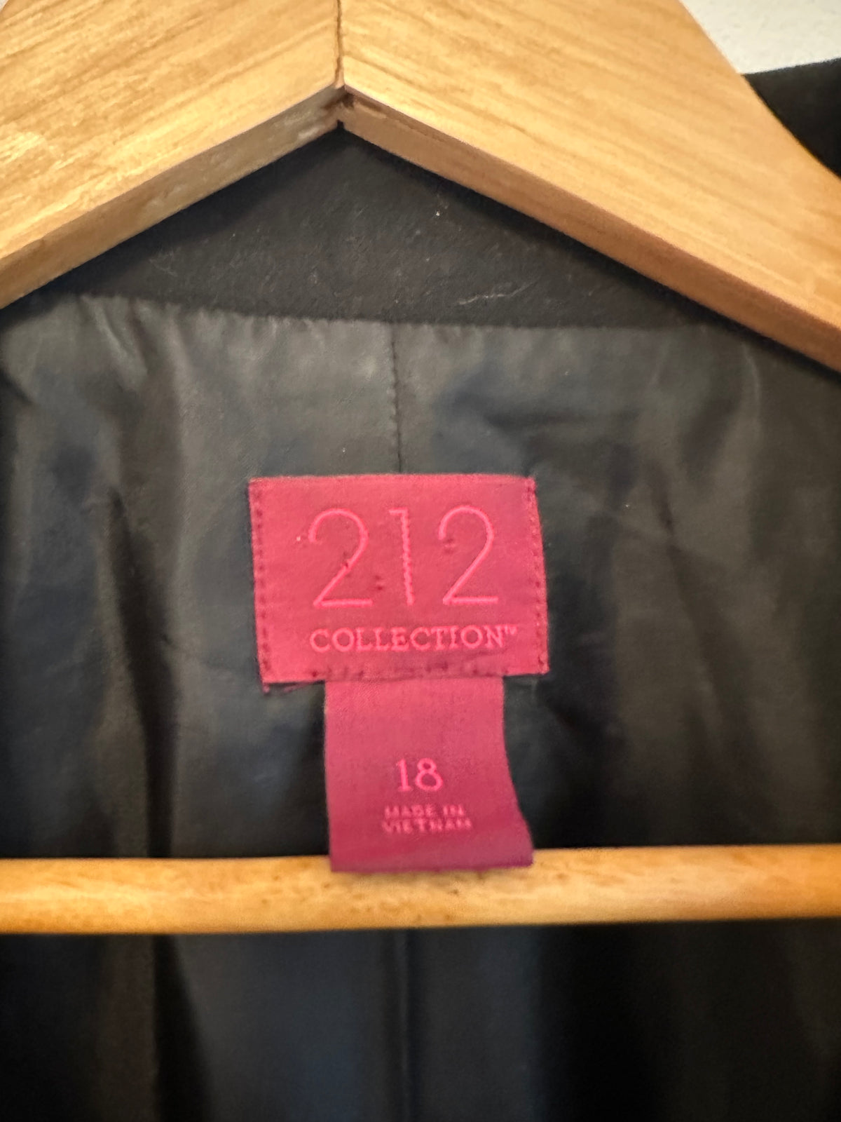 212 Collection Black Two Button Professional Blazer Jacket | Size 18