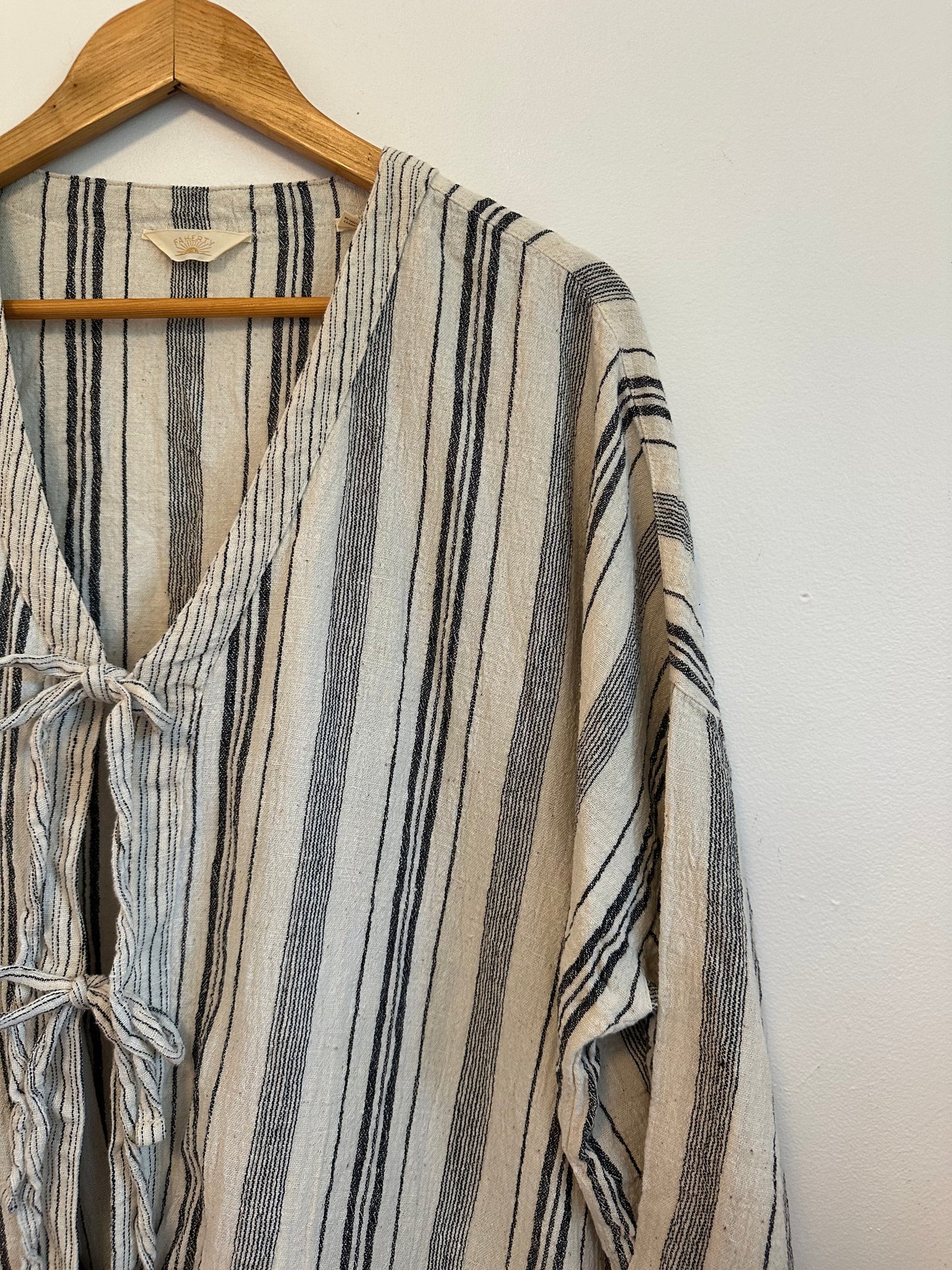 Faherty Rip Tide Stripe Organic Cotton Cover-Up Tunic | Size Medium