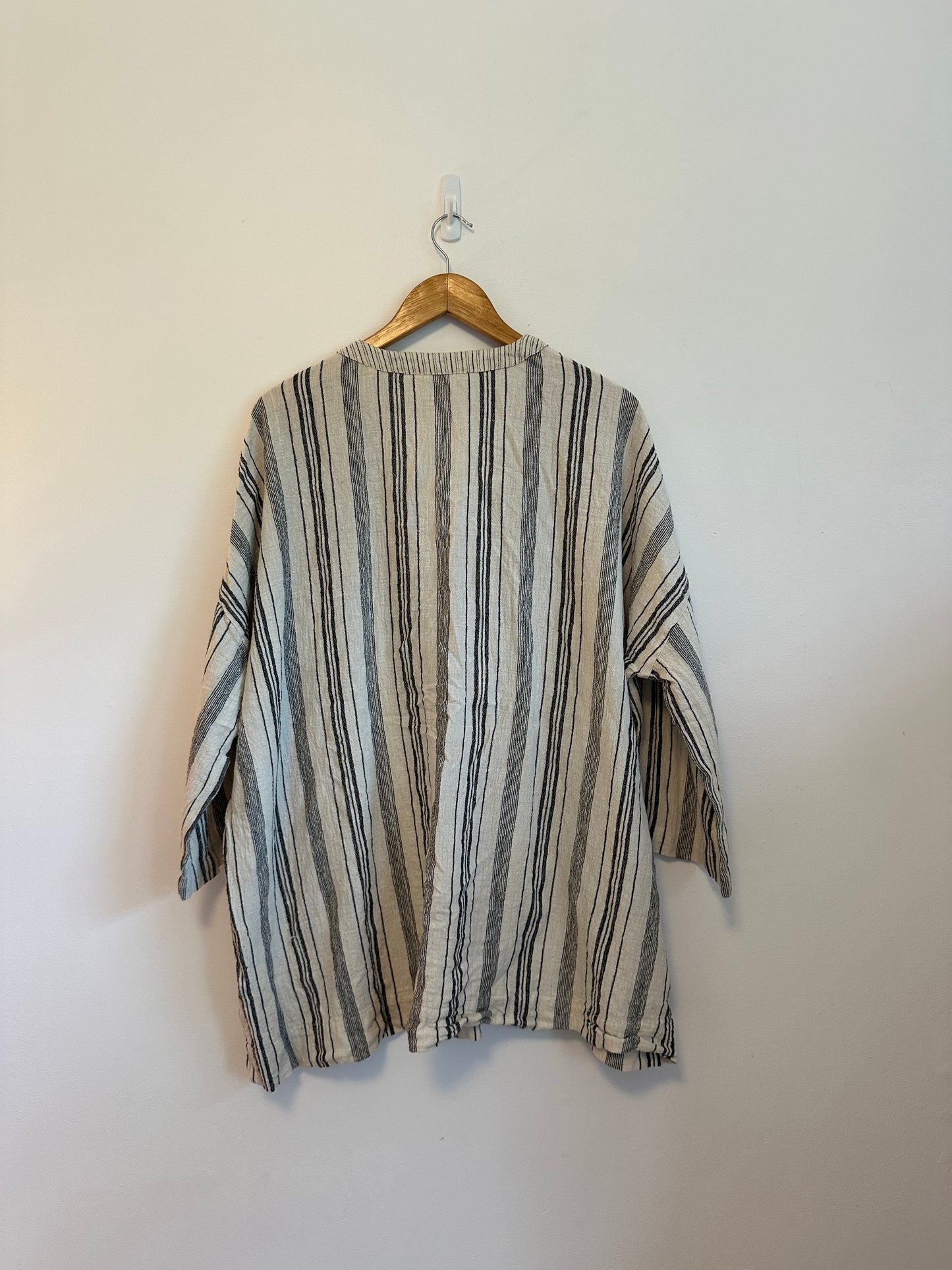 Faherty Rip Tide Stripe Organic Cotton Cover-Up Tunic | Size Medium