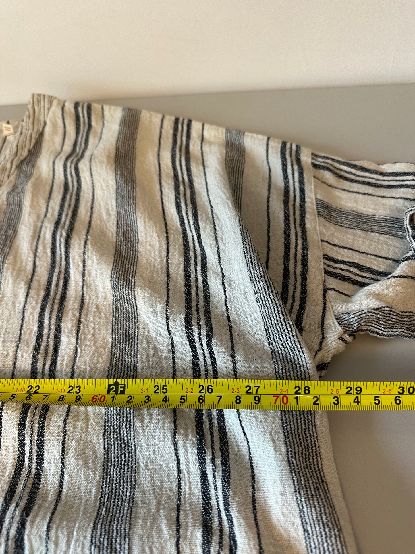 Faherty Rip Tide Stripe Organic Cotton Cover-Up Tunic | Size Medium