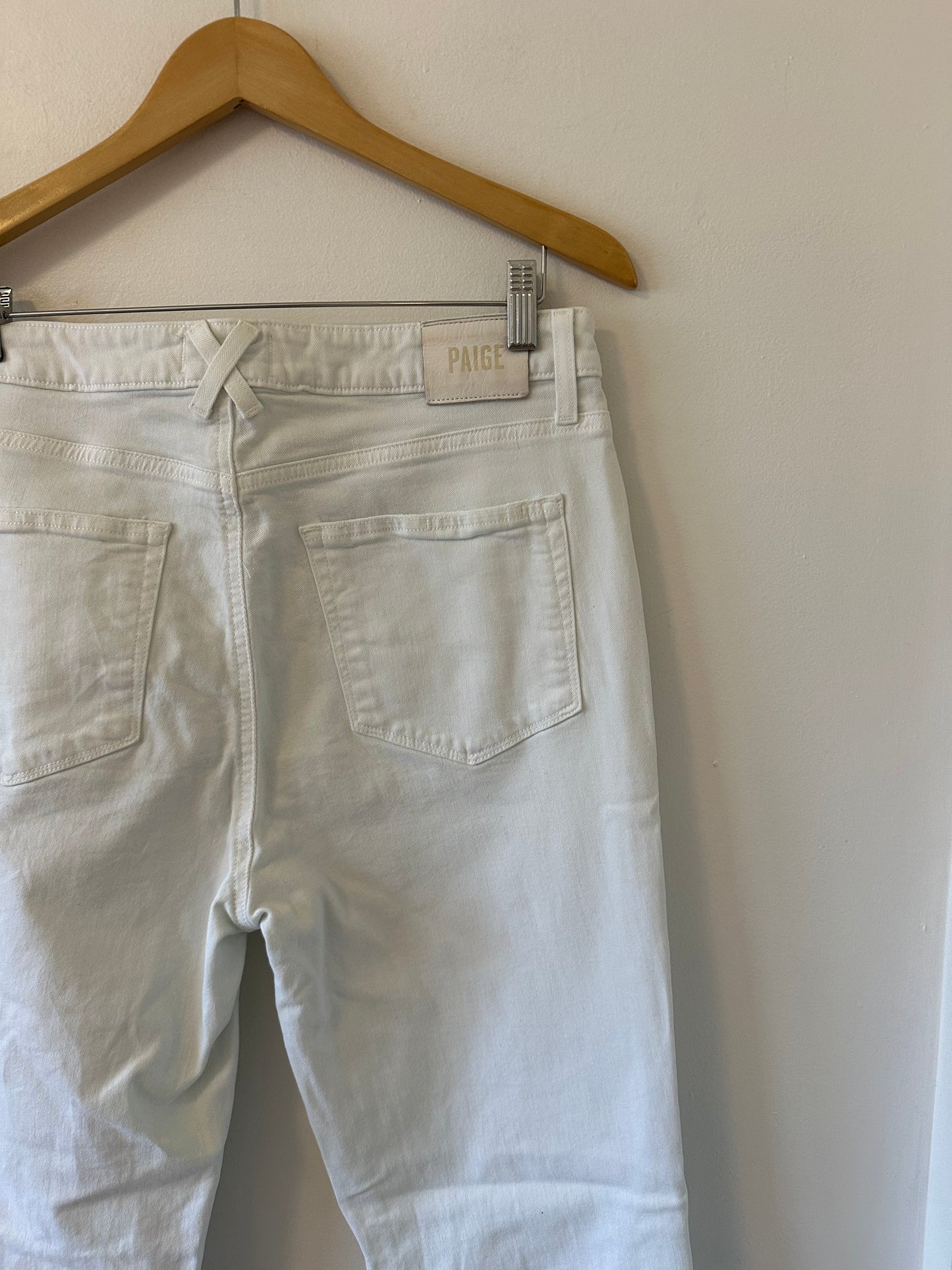 Paige Noella High Rise Jeans in Soft Ecru White | Size 31
