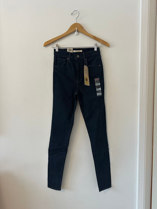 NWT Levi's Mile High Super Skinny Checkered Jeans | Size 26