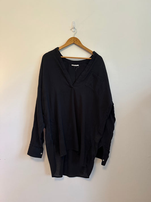O'Neill Black Cotton Gauze Tunic | Size Large