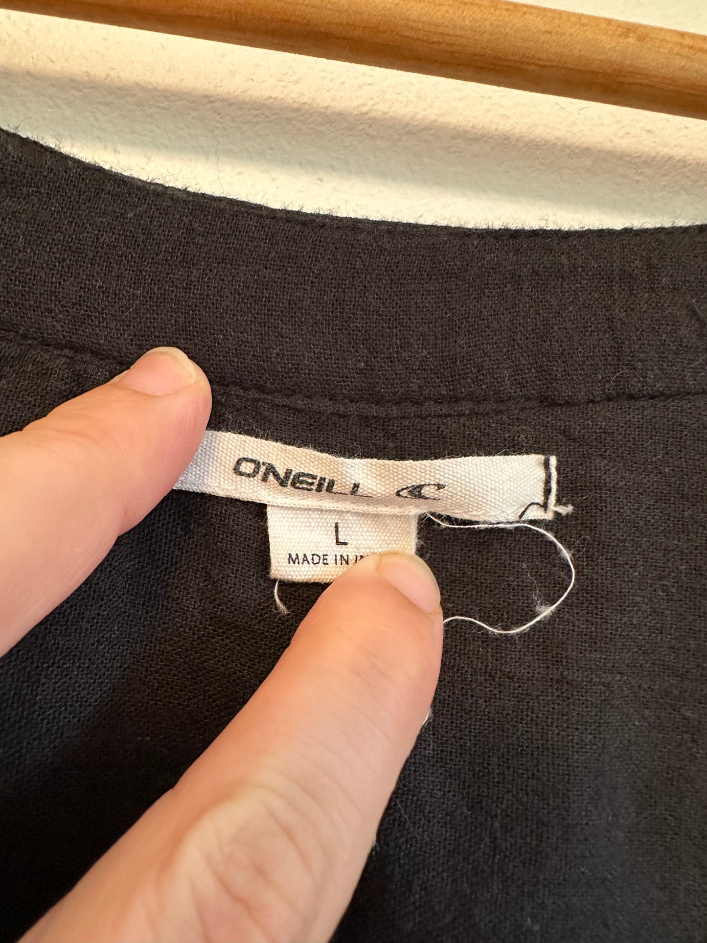 O'Neill Black Cotton Gauze Tunic | Size Large