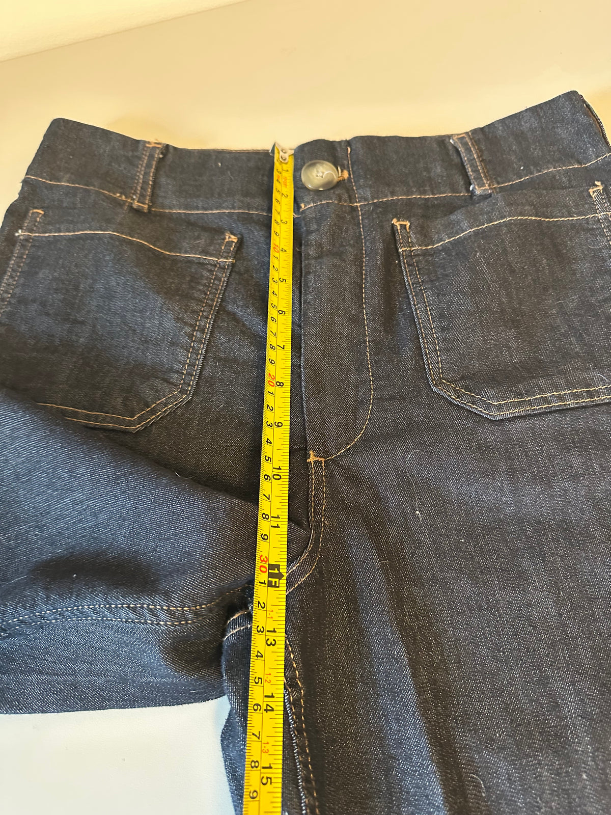 Maeve Anthropologie The Colette Wide Leg Cropped Jeans in Dark Wash Indigo | Size 31
