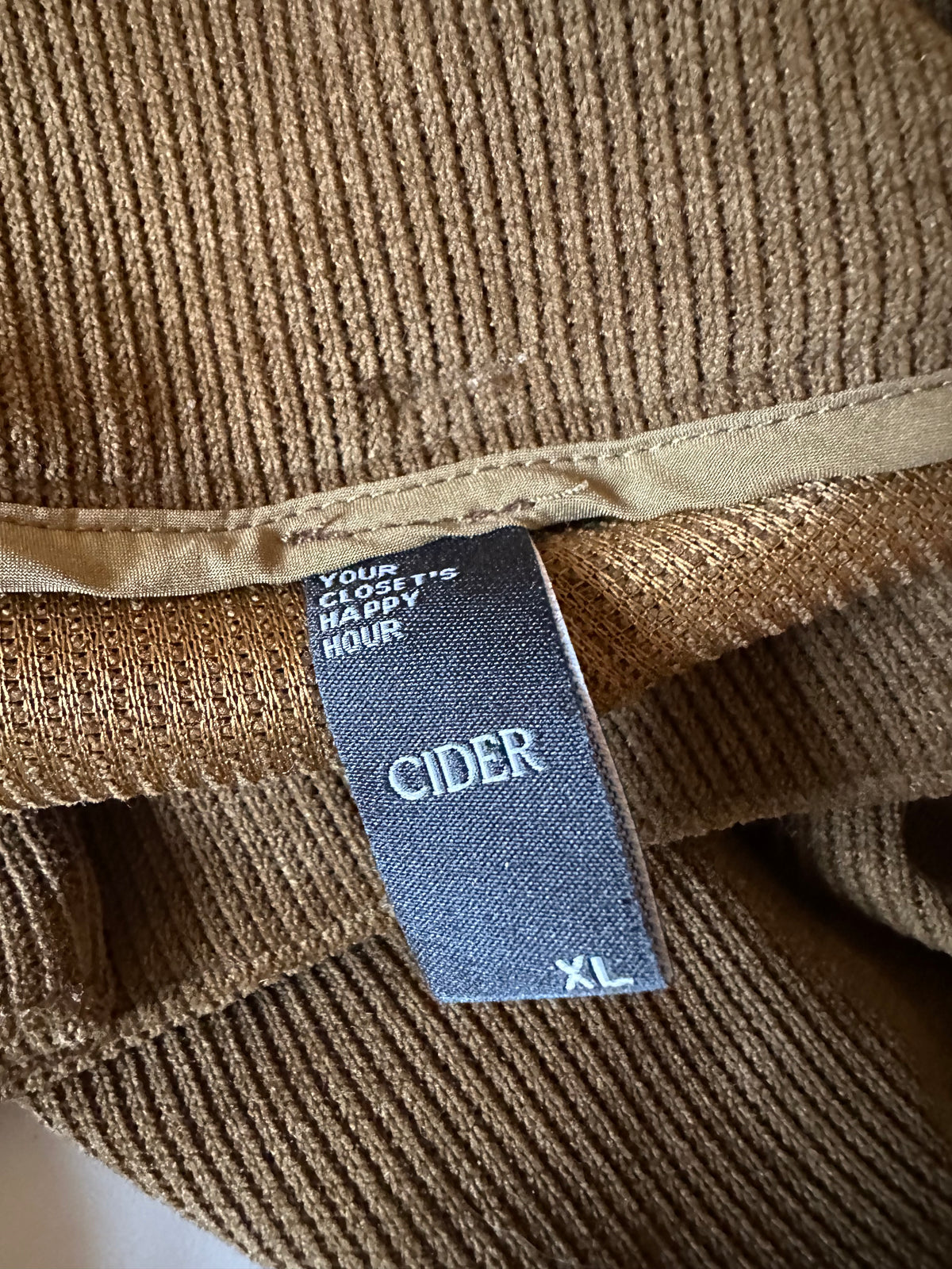 Cider Olive Green Corduroy Wide Leg High Waisted Pleated Pants | Size XL