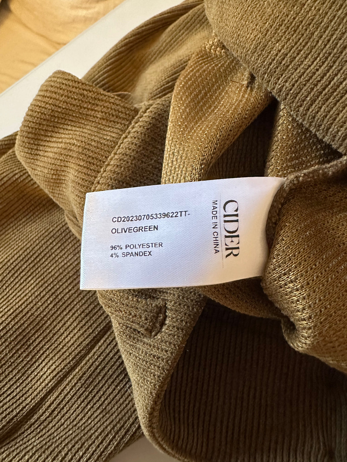 Cider Olive Green Corduroy Wide Leg High Waisted Pleated Pants | Size XL