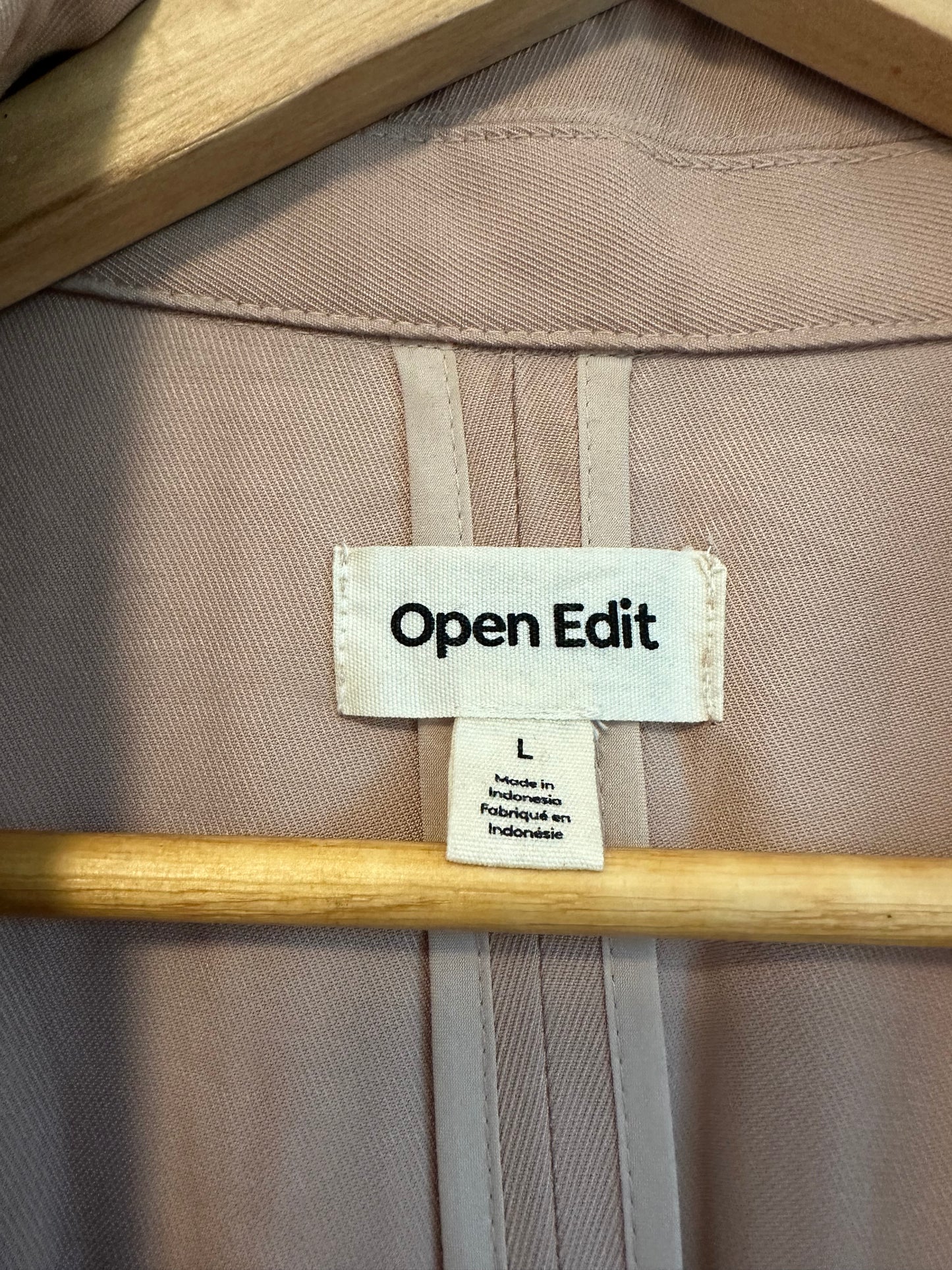 Open Edit Oversized Single Button Blazer in Tan | Size Large