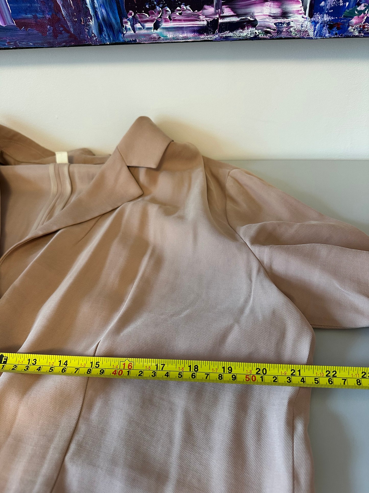 Open Edit Oversized Single Button Blazer in Tan | Size Large