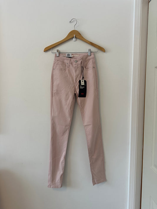 NWT Levi's High Rise 721 Skinny Jeans in Pink | Size 25