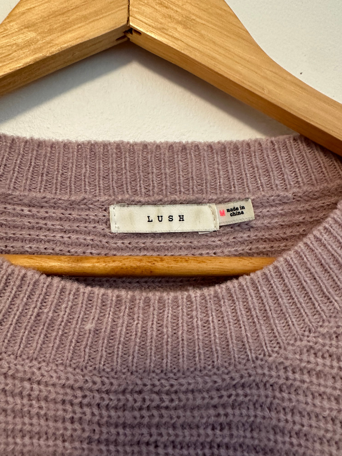 Lush Lilac Purple Dolman Sleeve Knit Sweater | Size Medium