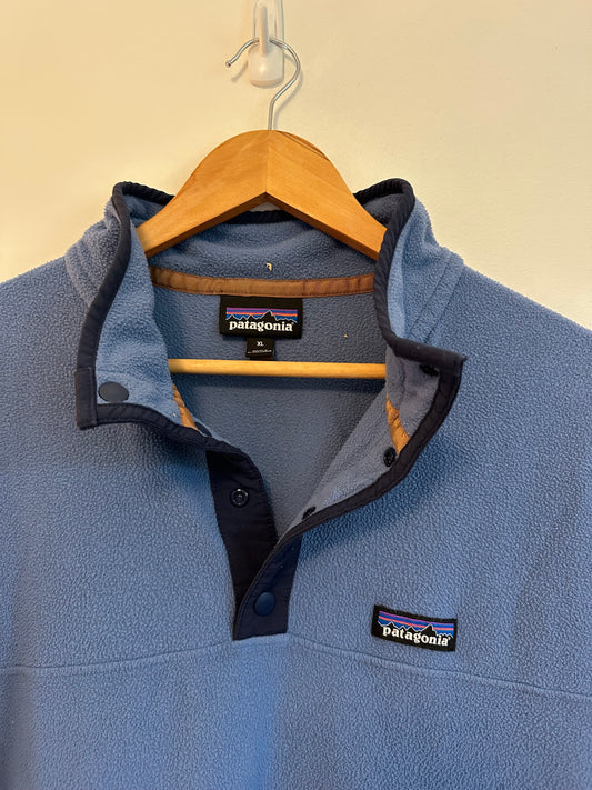 Patagonia Micro D Snap-T Fleece Pullover in Blue | Size XL