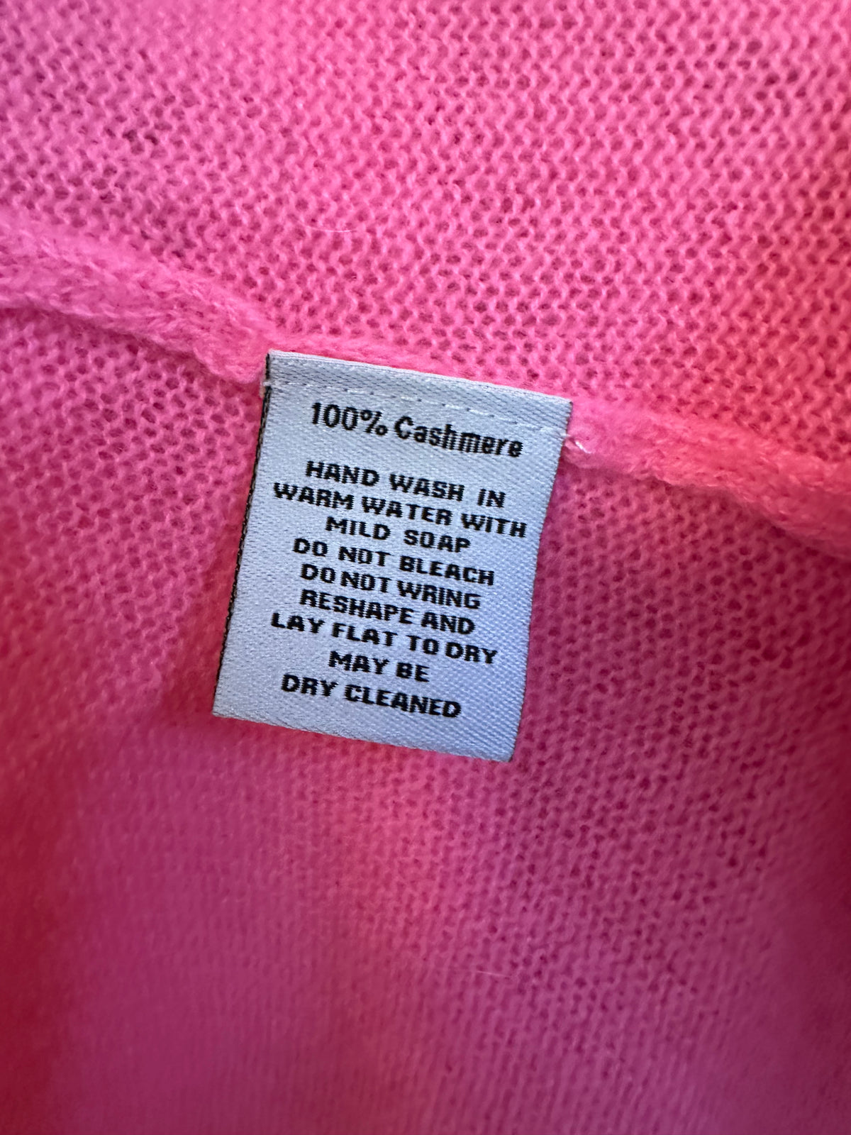 Claudia Nichole Hot Pink Cashmere Open Front Shawl Cardigan Sweater | Medium