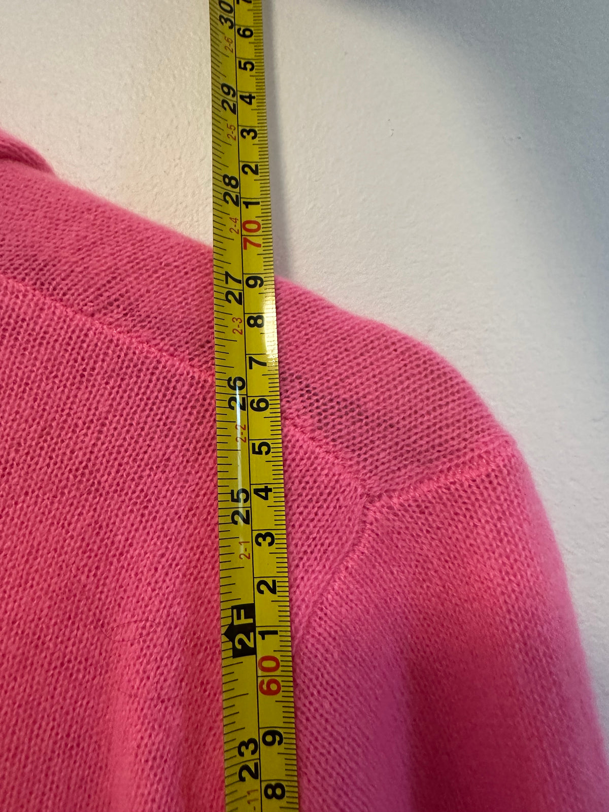 Claudia Nichole Hot Pink Cashmere Open Front Shawl Cardigan Sweater | Medium