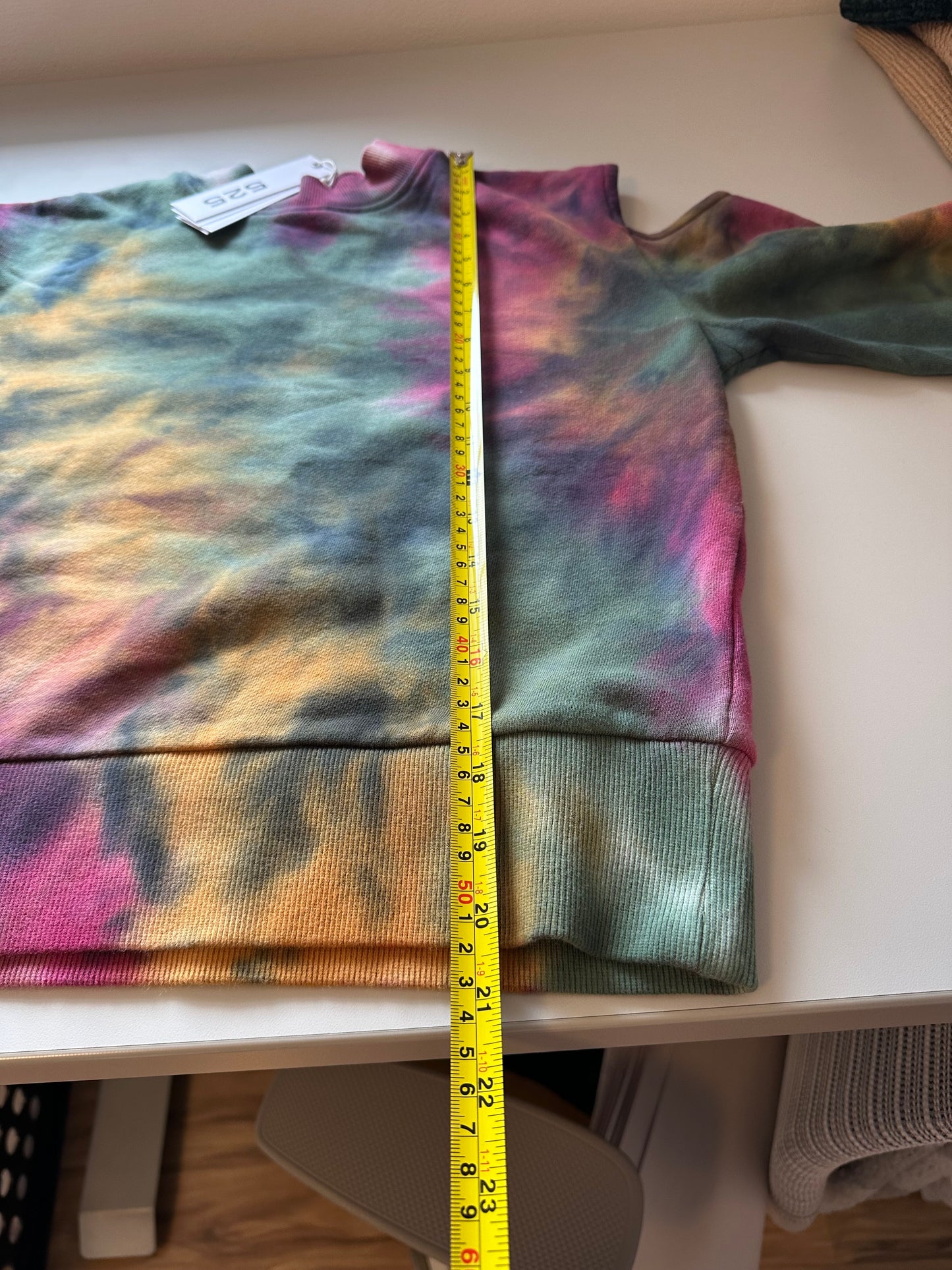NWT 525 America Cut Out Shoulder Purple Tie Dye Sweatshirt | Size XS
