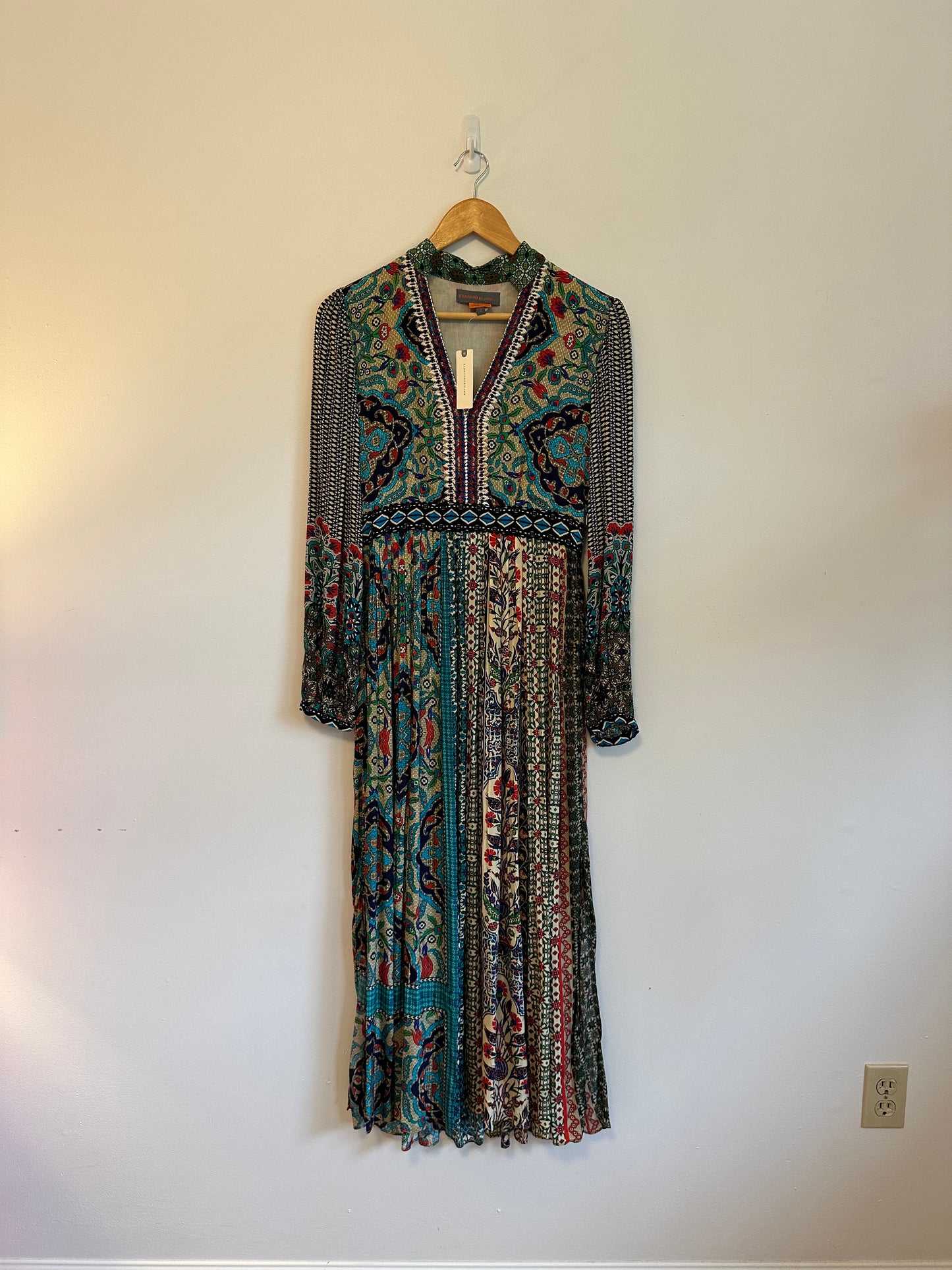 NWT Anthropologie We Select Dresses Bhanuni by Jyoti Patterned Maxi Dress Size 2
