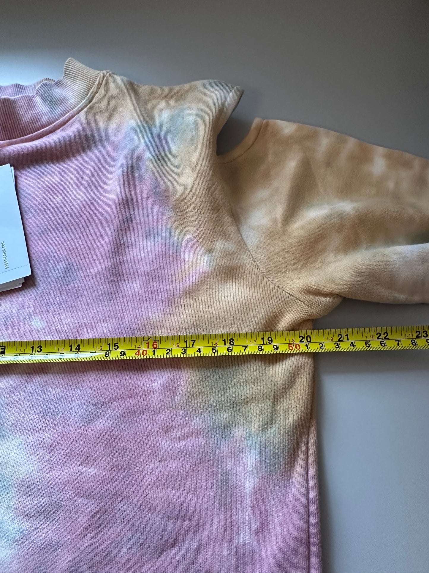 NWT 525 America Open Shoulder Tie Dye Cotton Sweatshirt | Size Small
