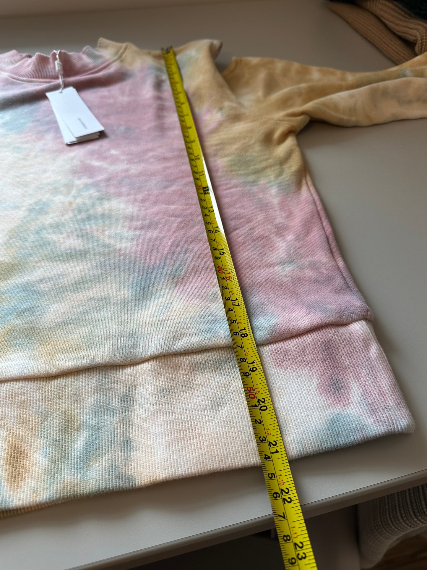 NWT 525 America Open Shoulder Tie Dye Cotton Sweatshirt | Size Small