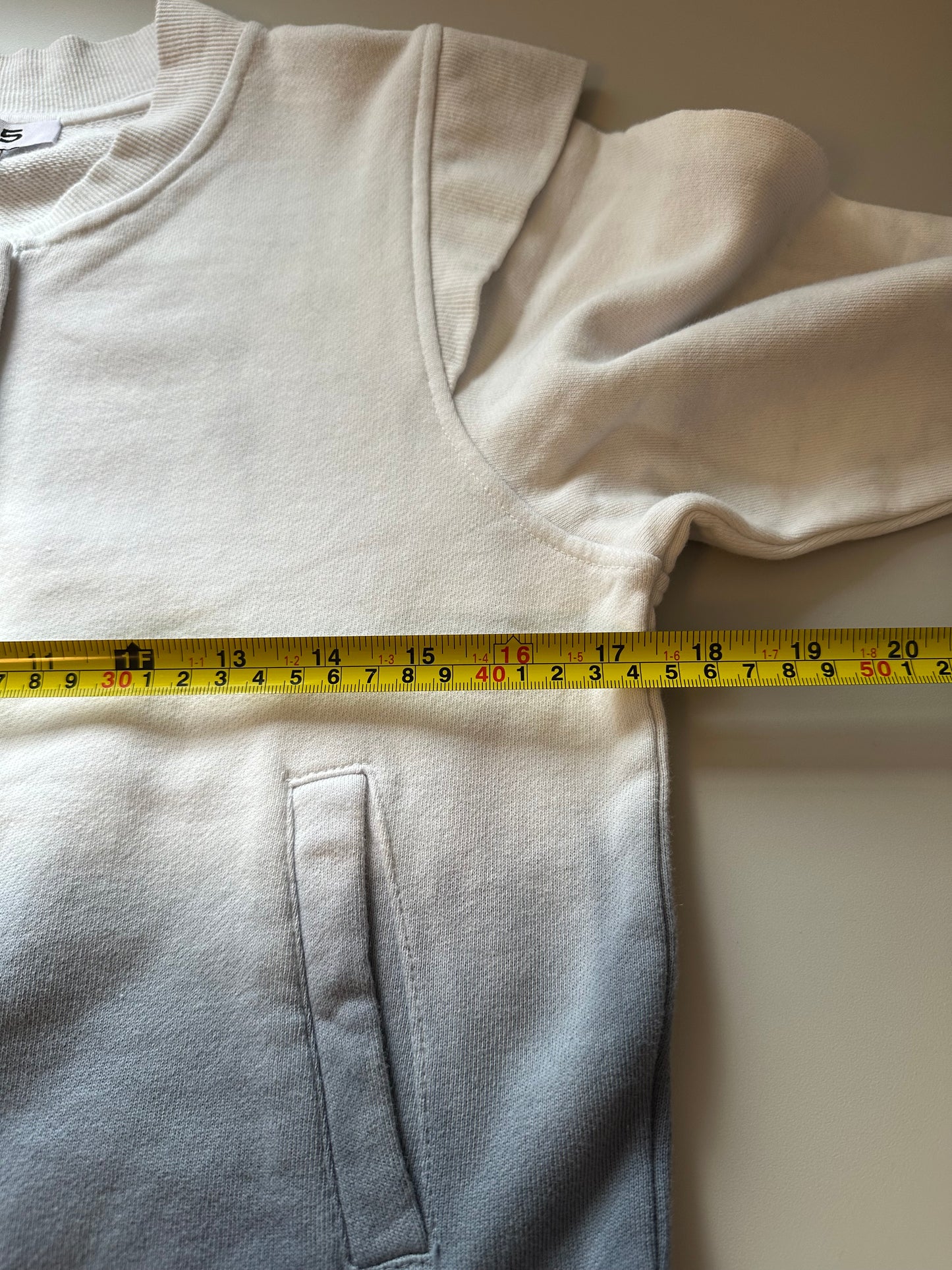 NWT 525 American Dip Dye Snap Front Cotton Sweatshirt | Size Small