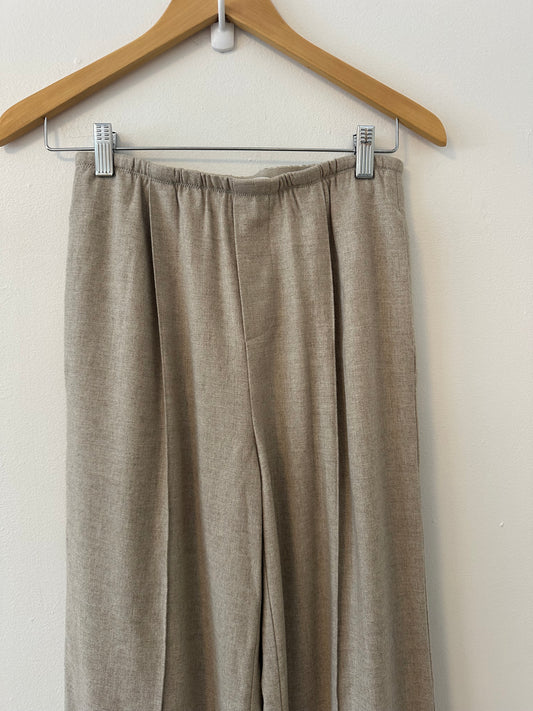NWT Vince Pull On Oatmeal Heather Wide Leg Pants | Size XS