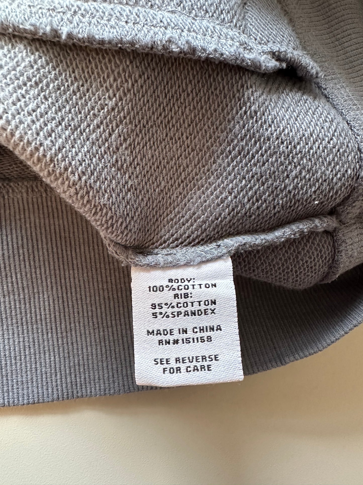 NWT 525 American Dip Dye Snap Front Cotton Sweatshirt | Size Small