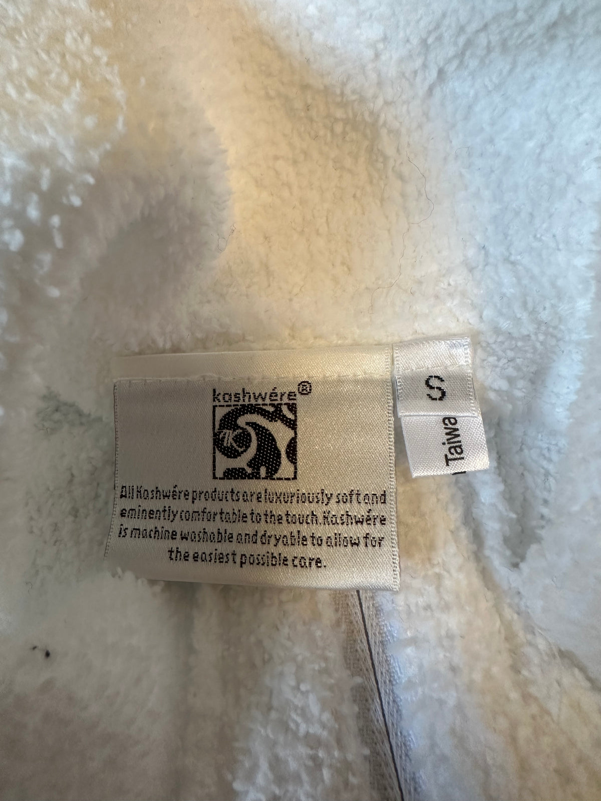 Kashwere White Full Zip Mock Neck Plush Microfiber Jacket | Size Small