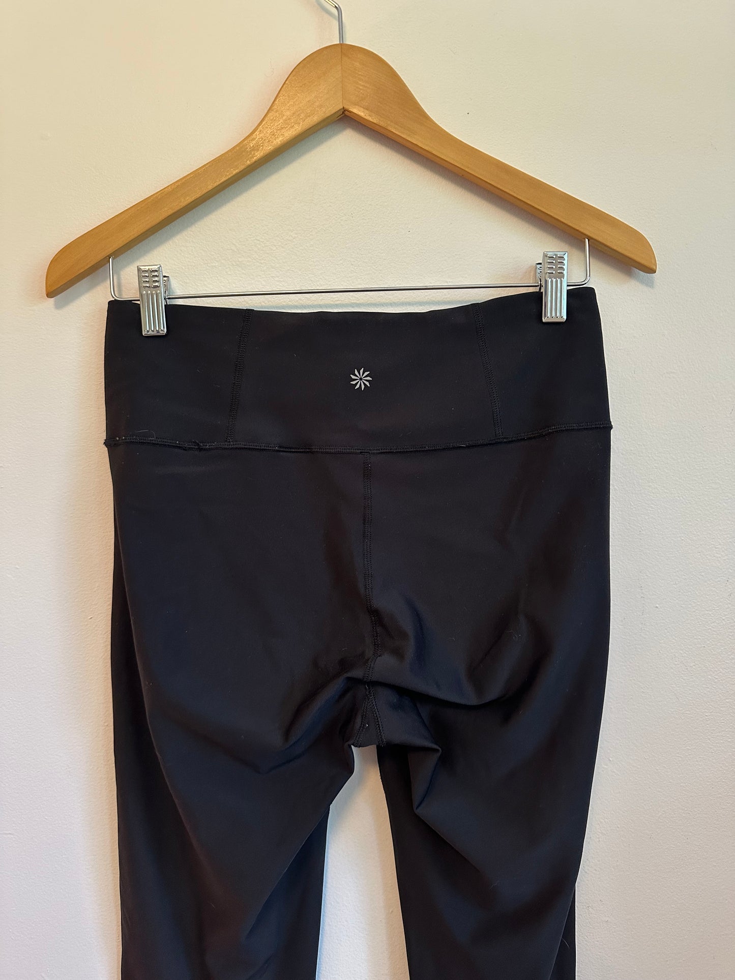 Athleta Interval High Rise Workout Leggings in Black | Size Medium Tall