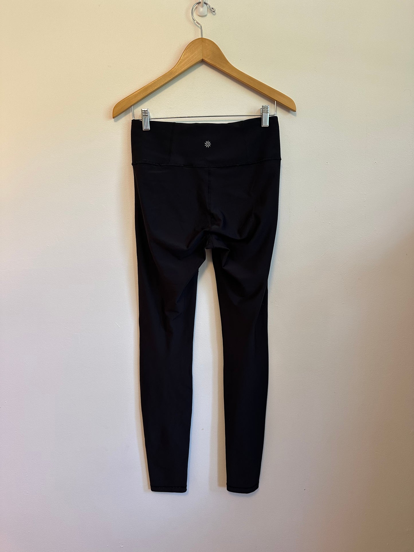 Athleta Interval High Rise Workout Leggings in Black | Size Medium Tall