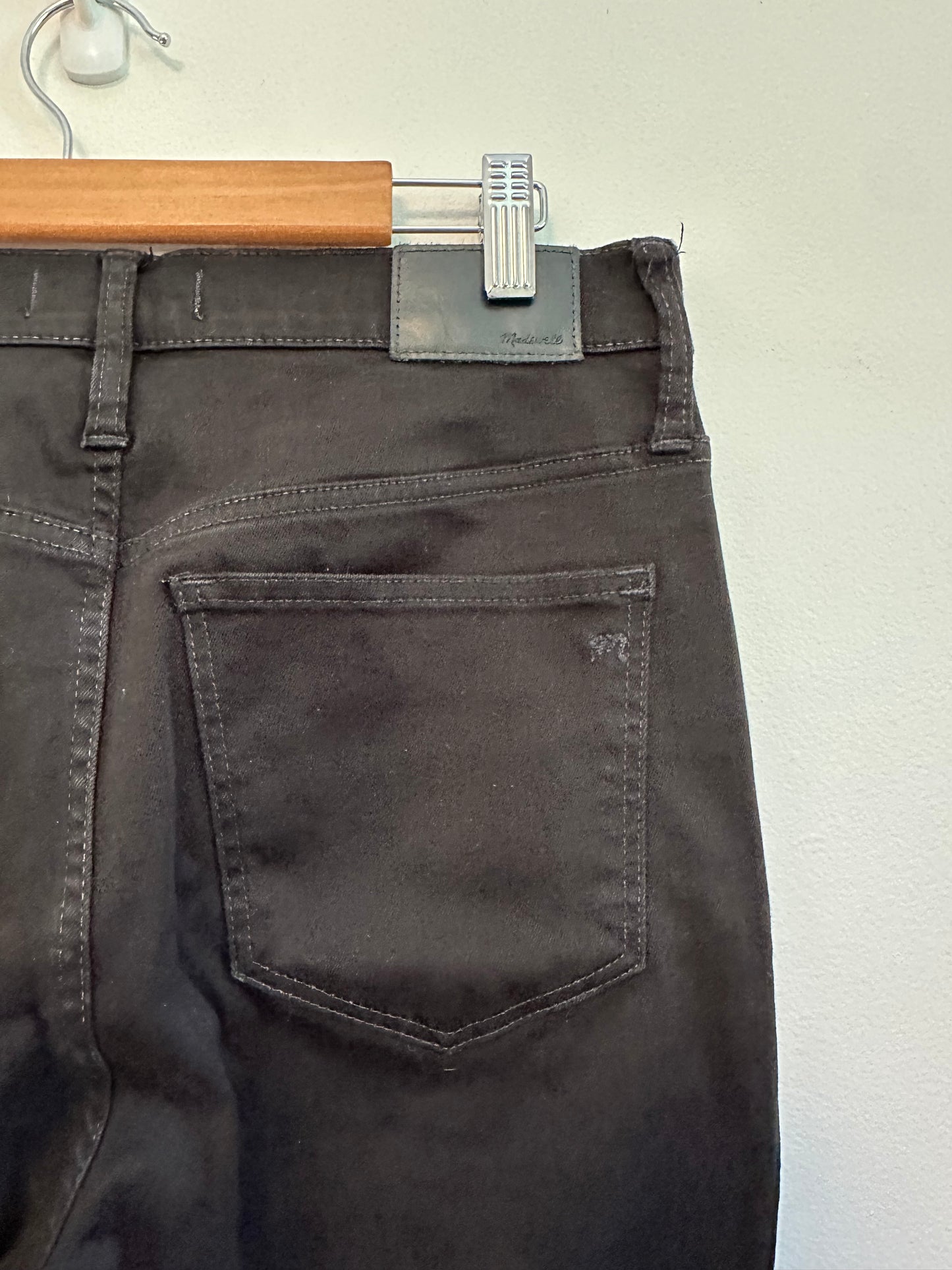 Madewell 10' High-Rise Skinny Jeans in Black Denim | Size 29