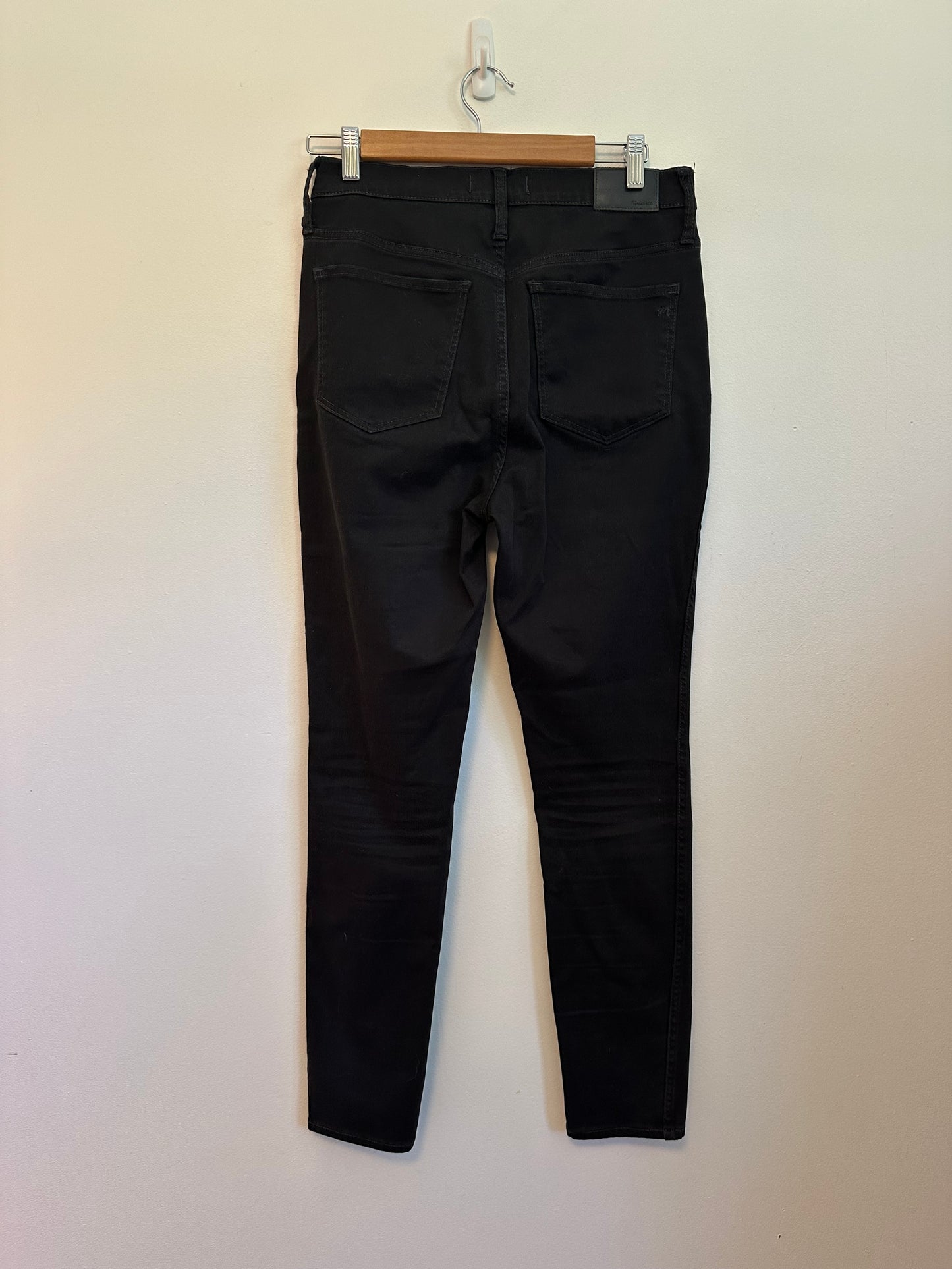 Madewell 10' High-Rise Skinny Jeans in Black Denim | Size 29