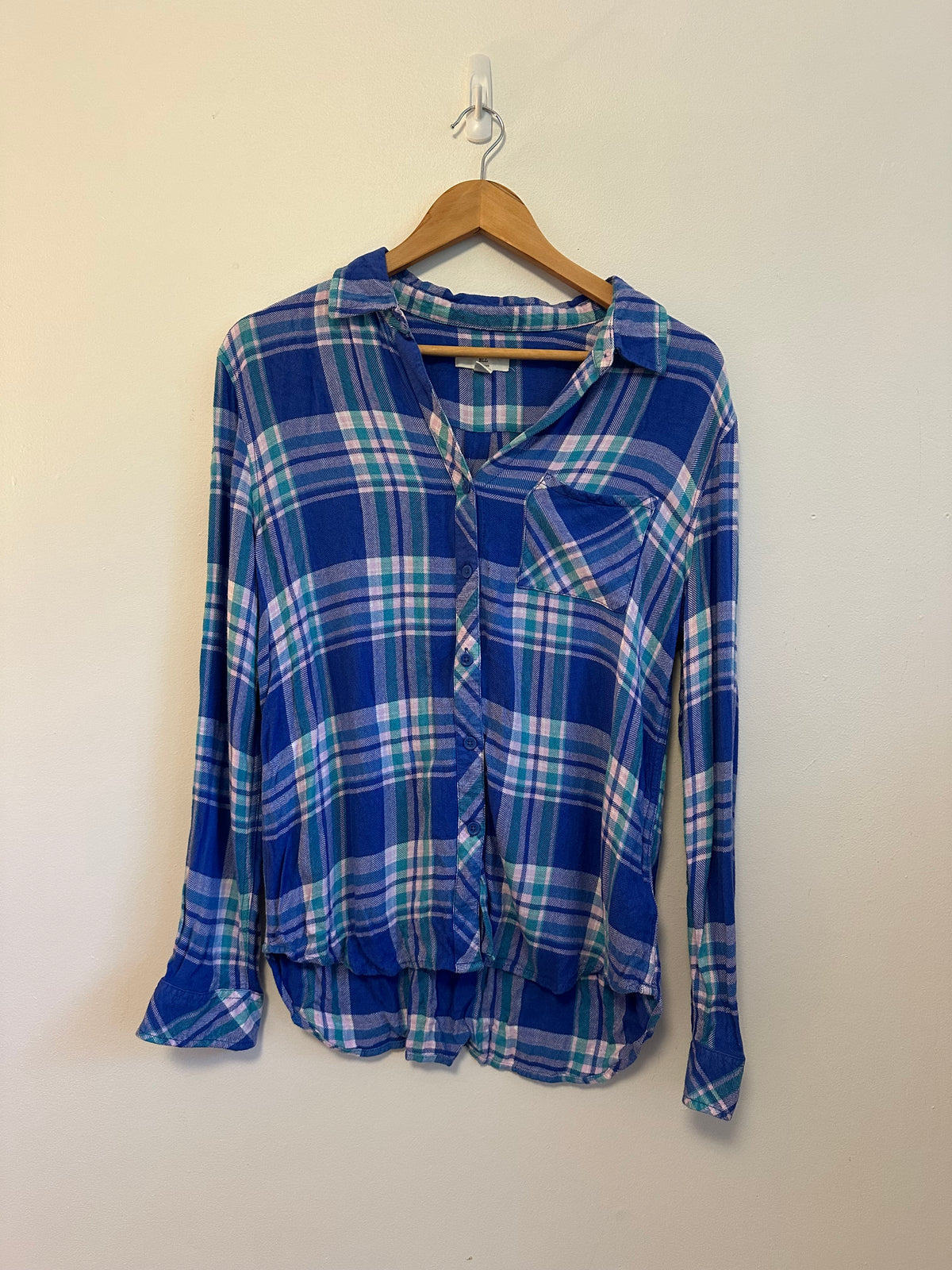BLL New York Blue Plaid Button Down Shirt | Size Small