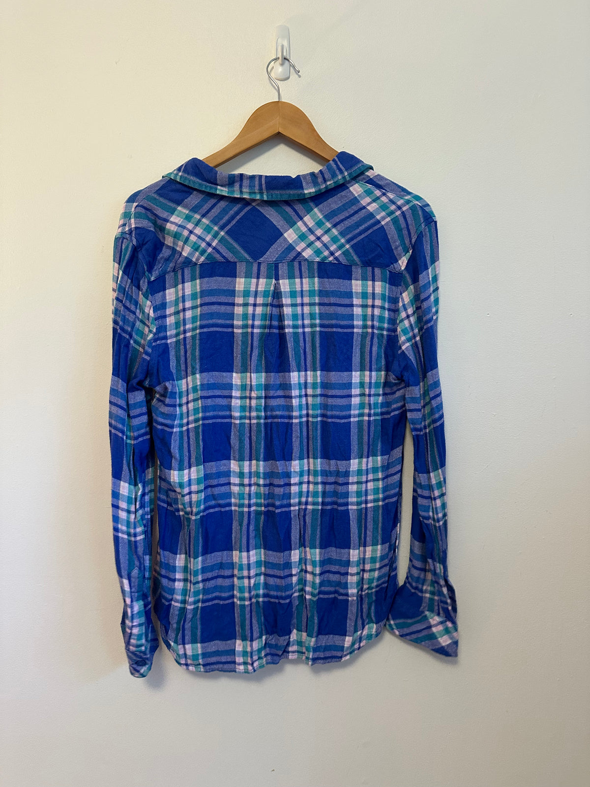 BLL New York Blue Plaid Button Down Shirt | Size Small