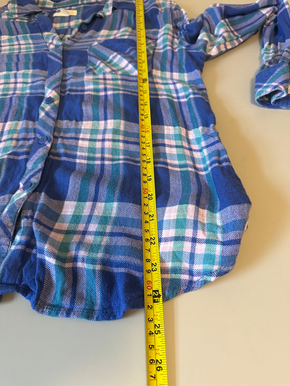 BLL New York Blue Plaid Button Down Shirt | Size Small
