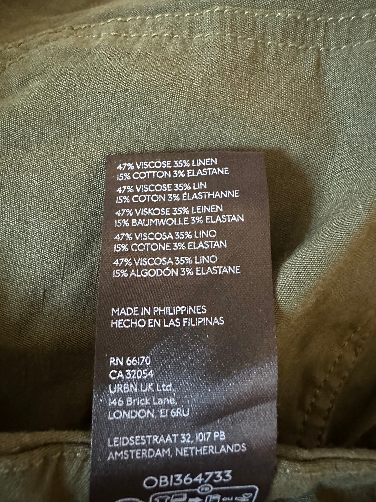 Maeve Anthropologie The Colette Wide Leg Olive Green Linen Blend Pants | Size 28
