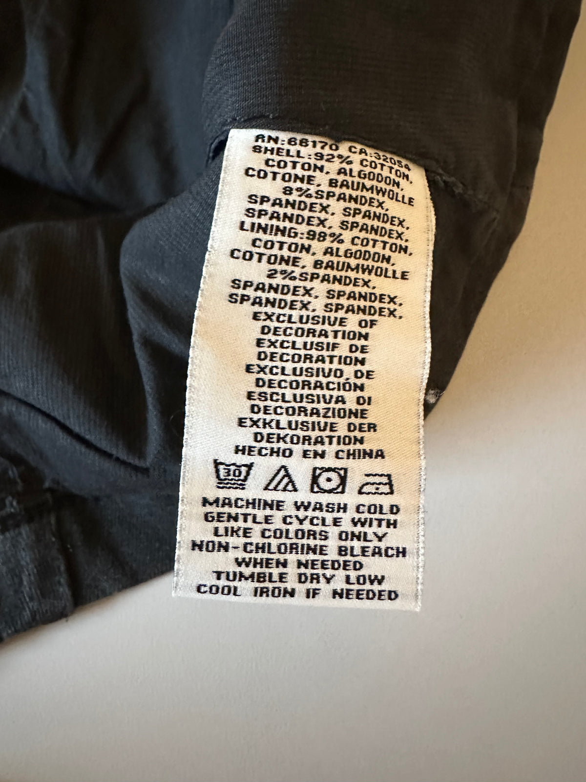 Marrakech Faded Black Stretch Cotton Moto Jacket | Size Medium
