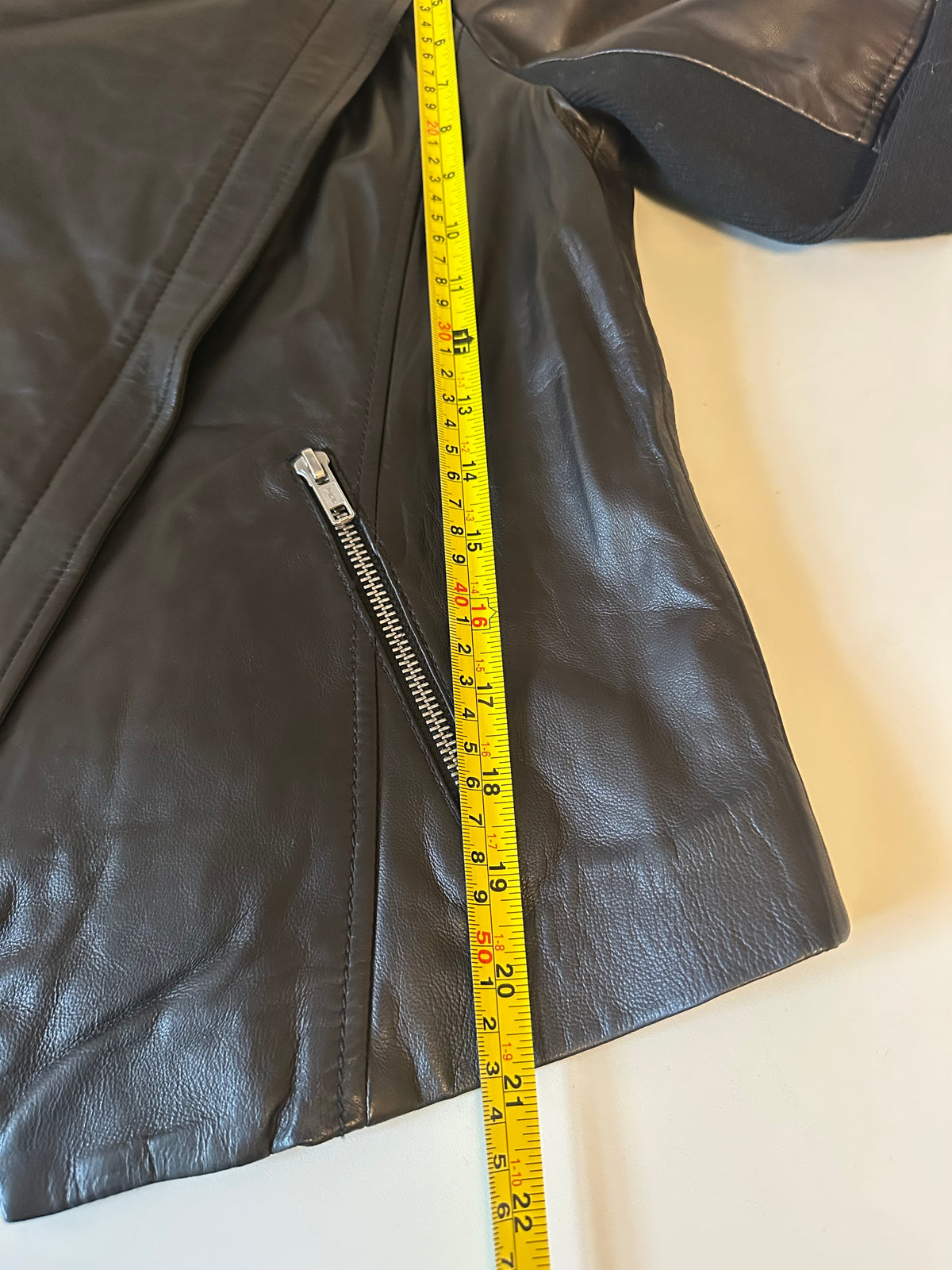 NWT Trouve Black Leather Asymmetric Moto Jacket | Size Small