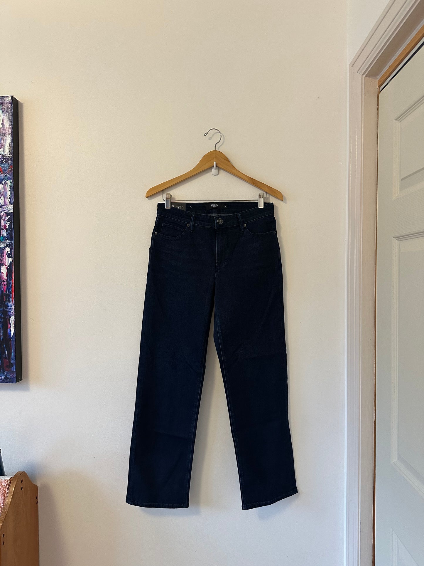 Hudson NWT Straight Leg Mid Rise Dark Wash Jeans | Size 8
