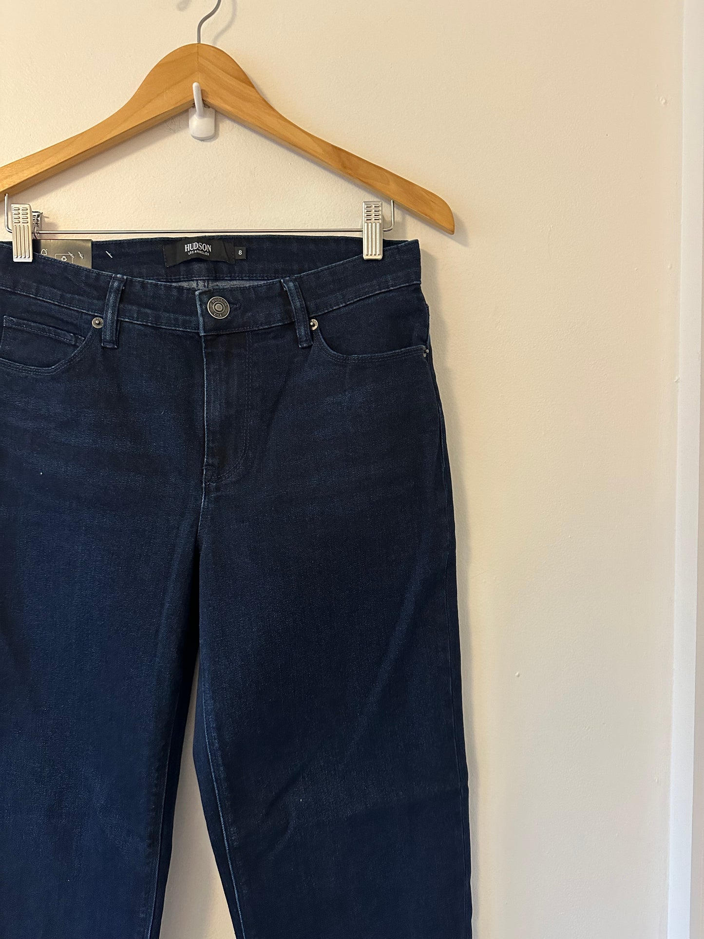 Hudson NWT Straight Leg Mid Rise Dark Wash Jeans | Size 8