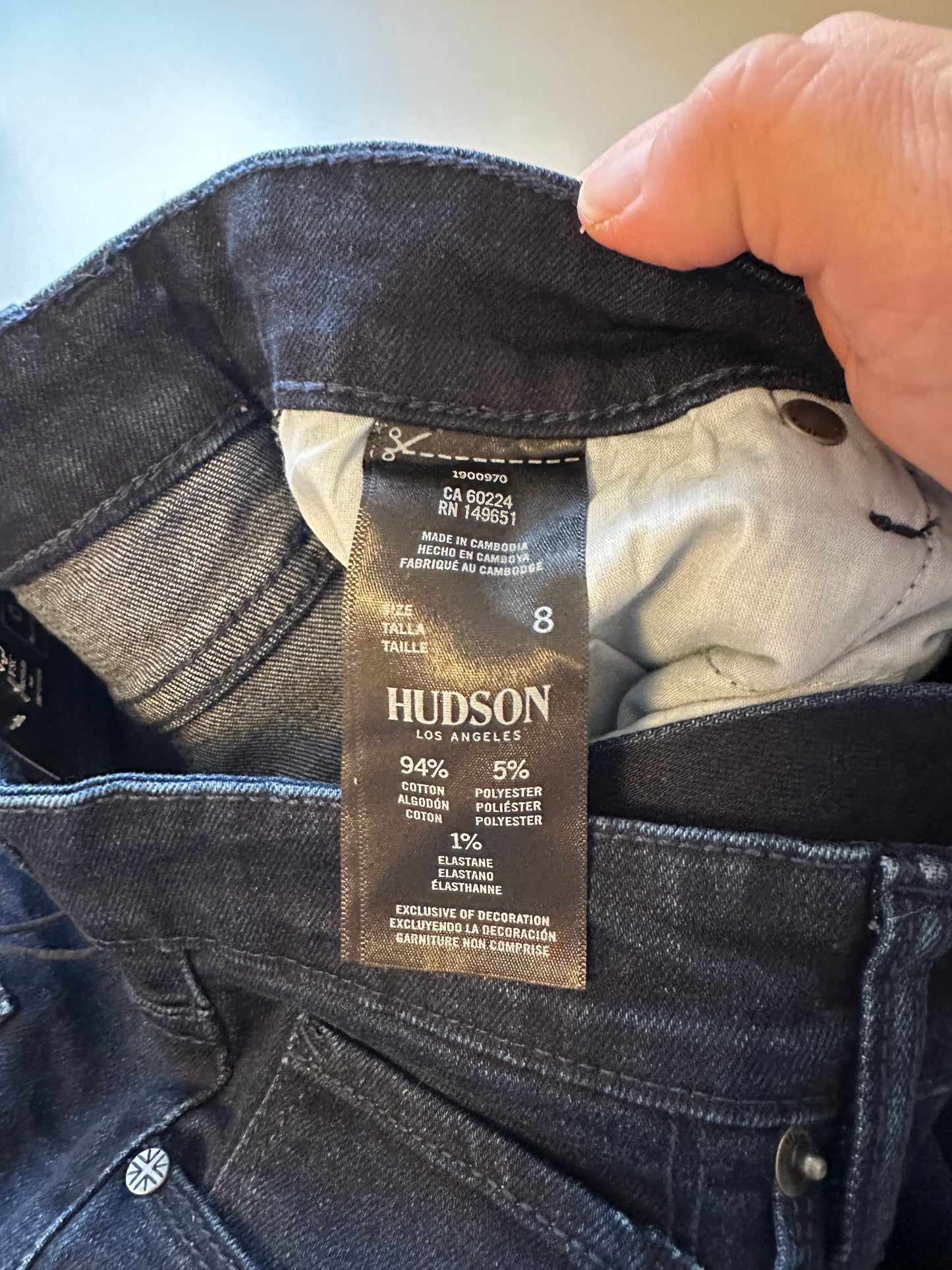 Hudson NWT Straight Leg Mid Rise Dark Wash Jeans | Size 8