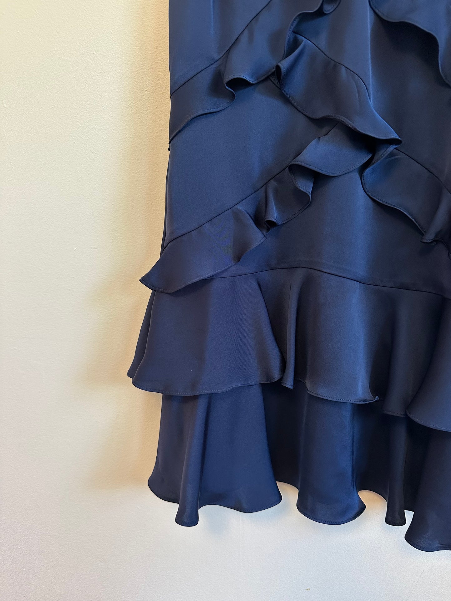 Ramy Brook Maria Ruffle Mini Dress in Navy Blue | Size 2