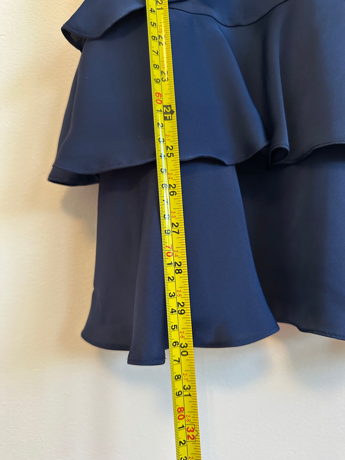 Ramy Brook Maria Ruffle Mini Dress in Navy Blue | Size 2