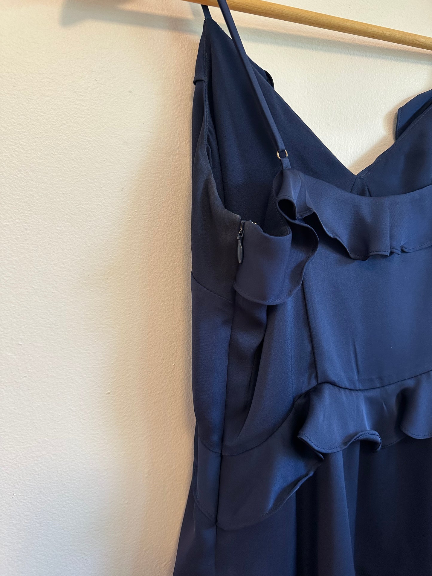 Ramy Brook Maria Ruffle Mini Dress in Navy Blue | Size 2